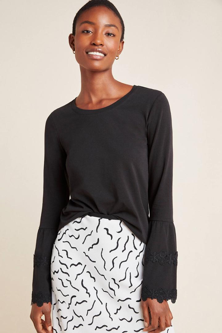 Anthropologie Abigail Bell-sleeved Top