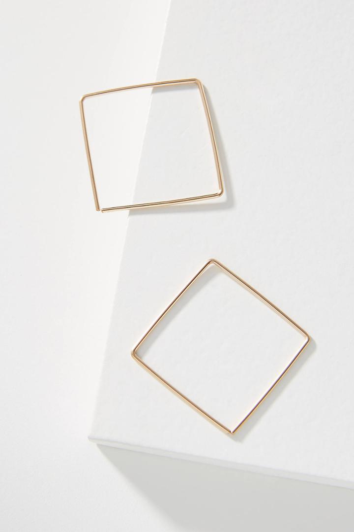 Hello Adorn Zelda Square 14k Gold-filled Hoop Earrings