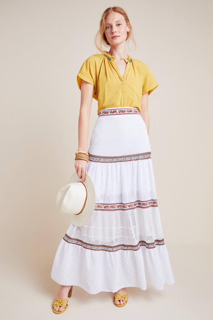Cecilia Prado Lori Tiered Maxi Skirt