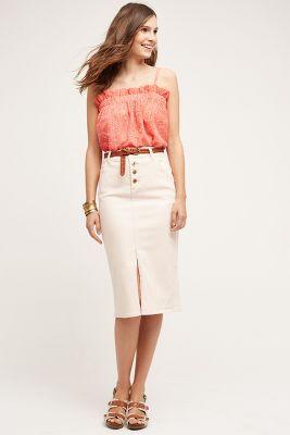 Holding Horses Denim Column Skirt