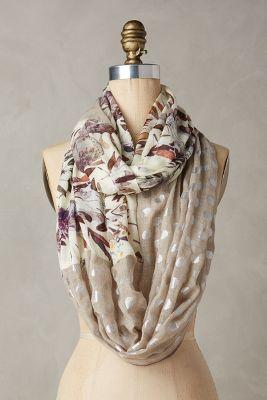 Anthropologie Moonlit Garden Infinity Scarf