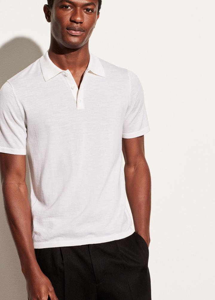 Vince Merino Short Sleeve Polo