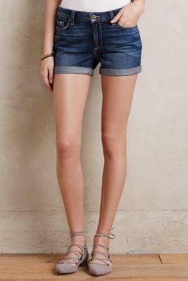 Paige Jimmy Jimmy Denim Roll-up Shorts Tinted Denim