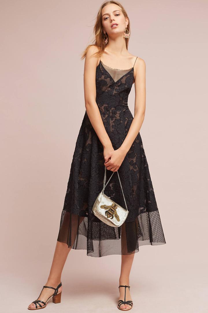 Tracy Reese Mesh & Lace Dress