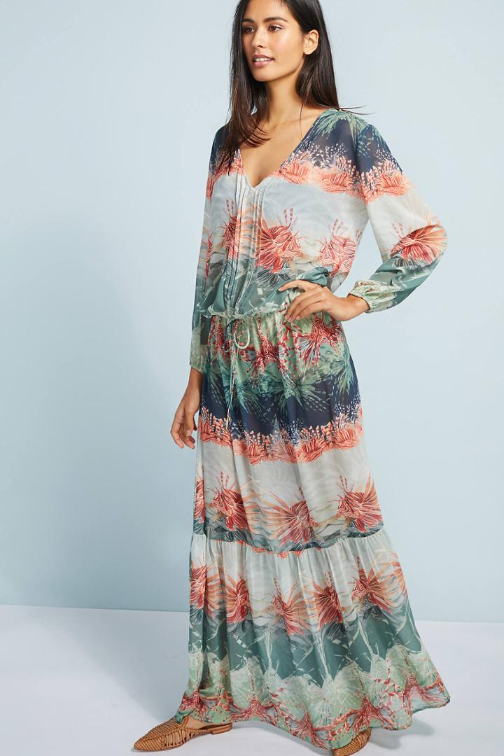 Lenny Niemeyer Atlantas Sheer Maxi Dress