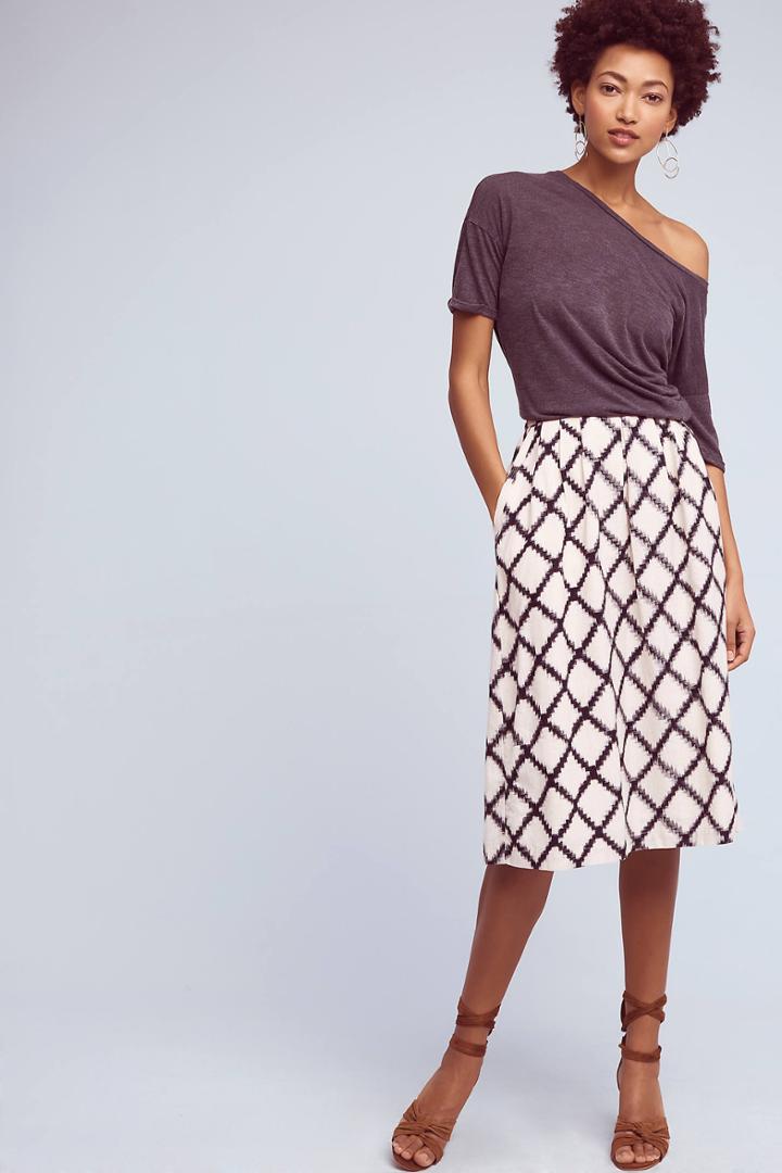 The Odells Berdine Diamond-printed Skirt