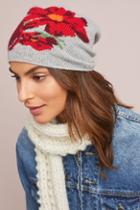 Kitted In Cashmere X Anthropologie Cashmere Winter Blooms Beanie