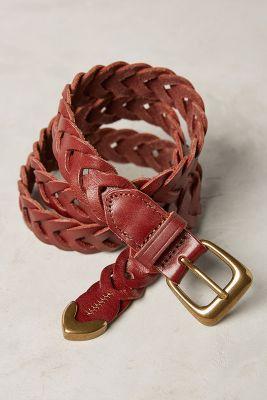 Anthropologie Chevron Leather Belt