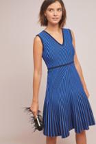 Shoshanna Pleated Contrast Dress