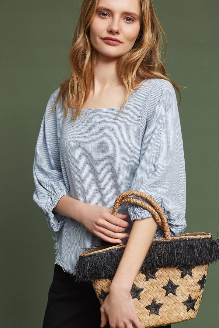 Velvet By Graham & Spencer Torey Frayed Top