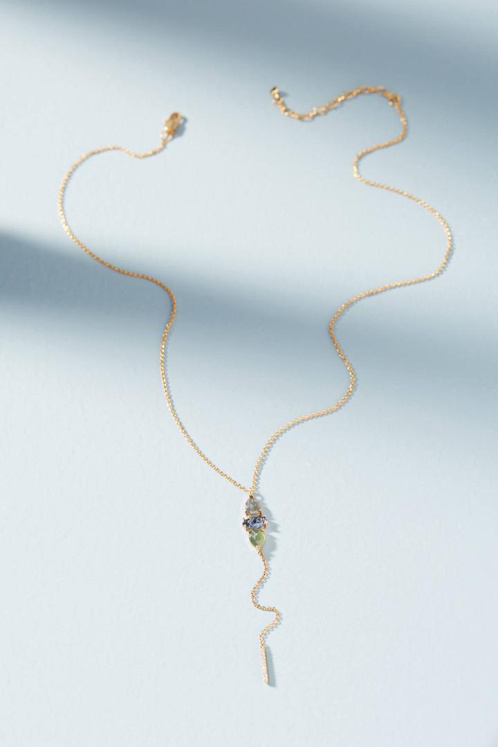 Anthropologie Labradorite Drop Necklace