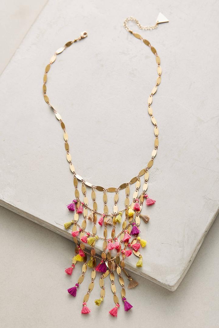 Serefina Saffron Tassel Necklace
