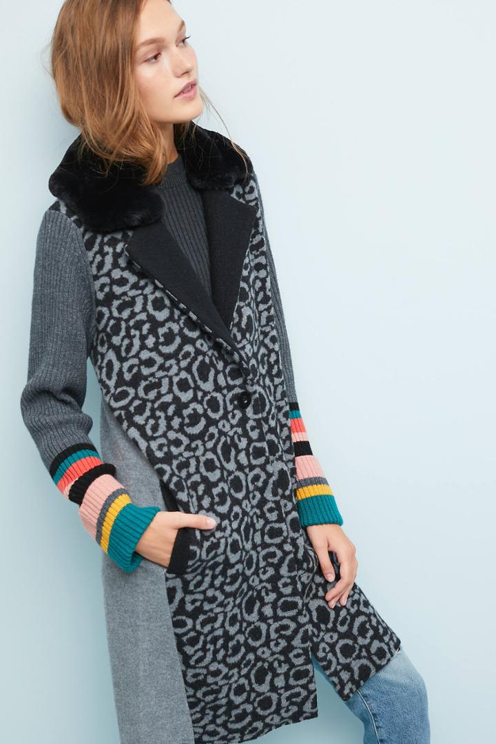 Moth Stippled Wool Cardigan