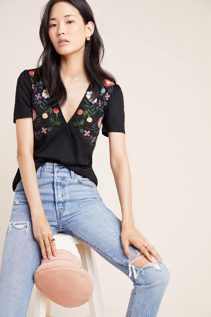 Isla Maude Carolyn Embroidered Tee