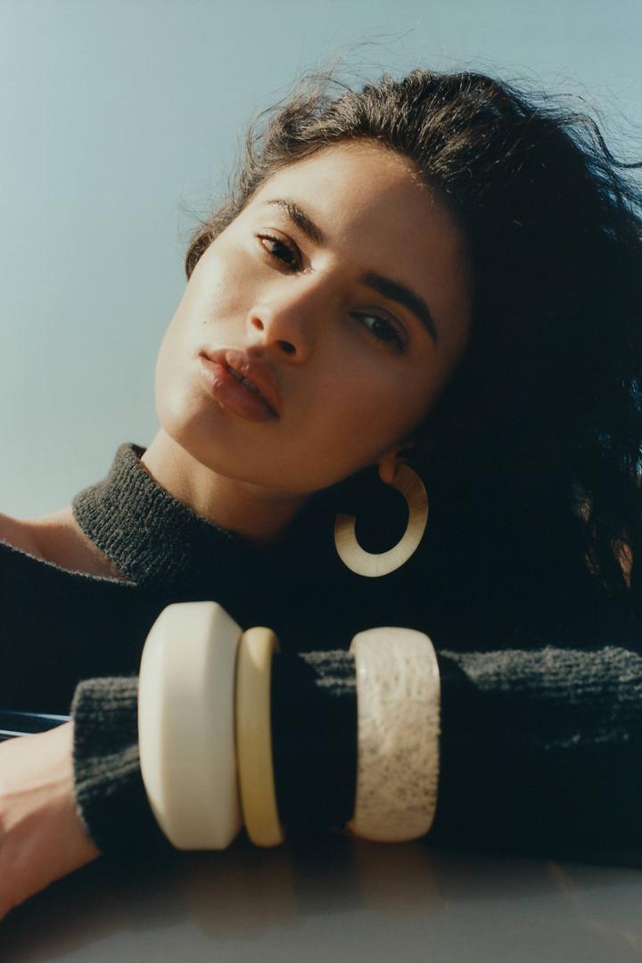 Anthropologie Flat Hoop Earrings