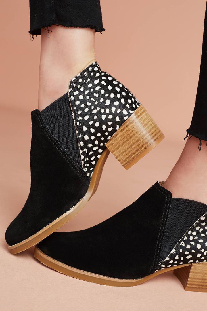 All Black Animal Print Booties