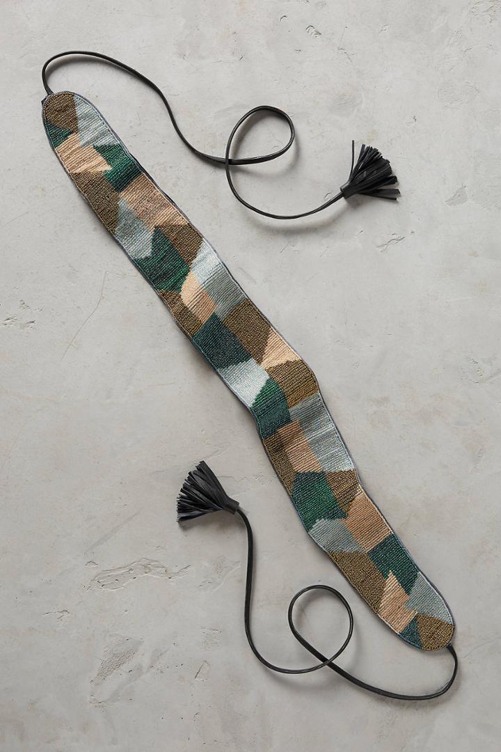 Anthropologie Geo Beaded Belt