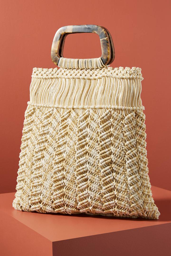 Anthropologie Amanda Crocheted Tote Bag