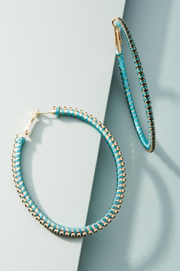 Anthropologie Crystalline Hoop Earrings