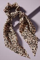 Anthropologie Emma Leopard Scarf Ponytail Holder