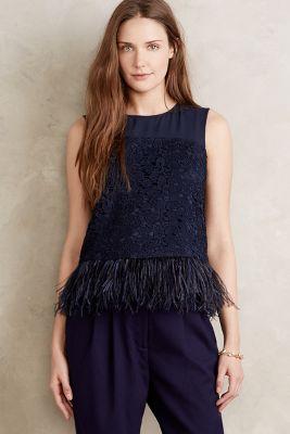 Greylin Feathered Fringe Top