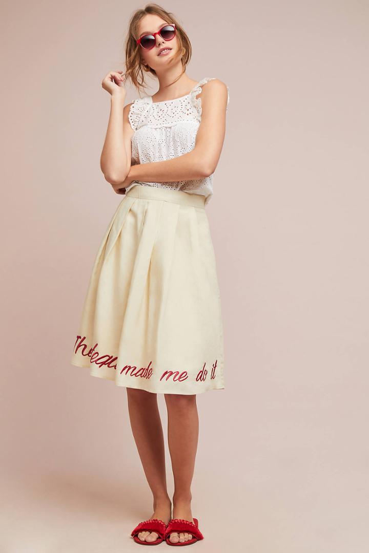 Eva Franco Viaje Embroidered Skirt