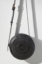 Anthropologie Embossed Leather Circle Bag