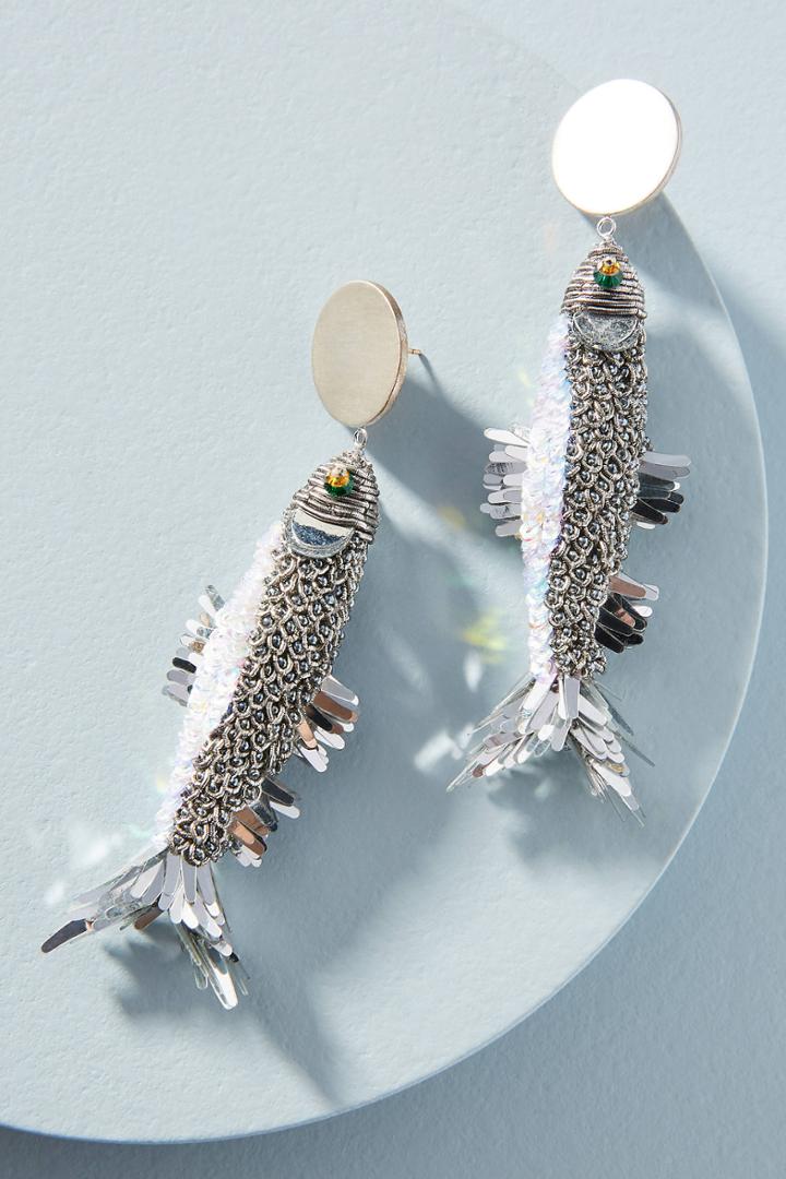 Mignonne Gavigan Silver Herring Drop Earrings