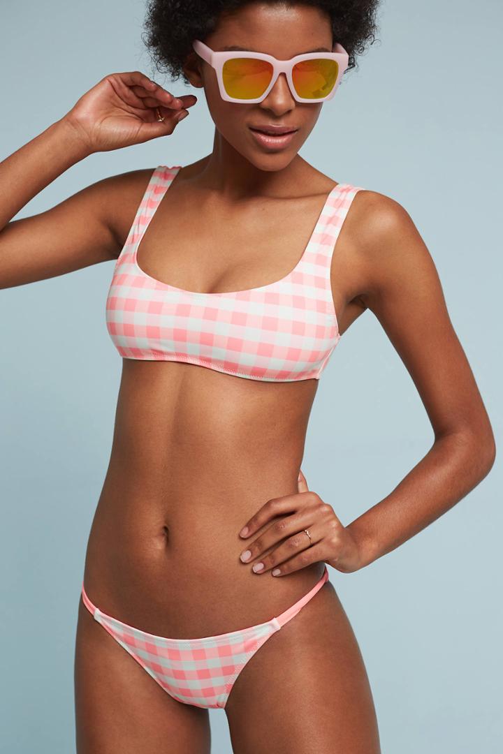 Solid & Striped Elle Plaid Bikini Bikini Bikini Bottom