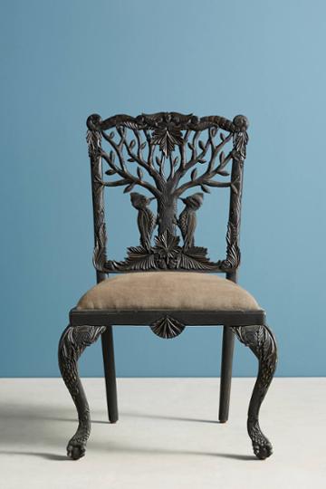 Anthropologie Handcarved Menagerie Woodpecker Dining Chair