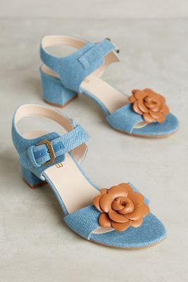 Cleo B Eva Denim Heels Light Denim