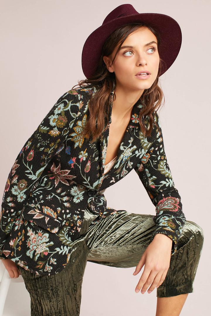 Aldomartins Floral Intarsia Blazer