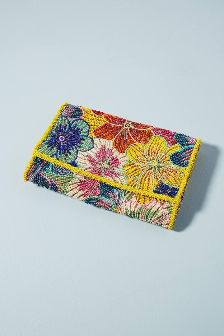 Anthropologie Tropical Flower Clutch