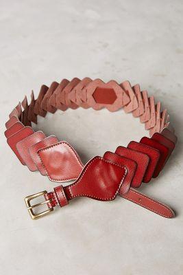 Anthropologie Diamonds Vegan Leather Belt