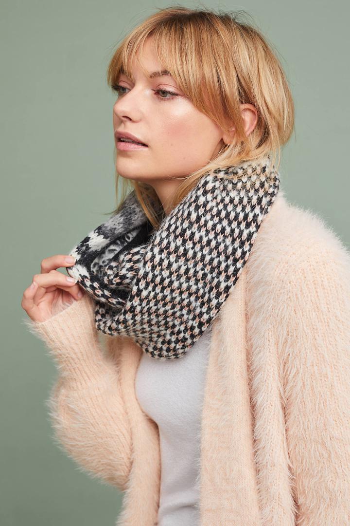 Emilime Fair Isle Infinity Scarf