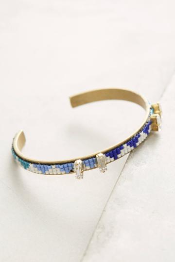 Jill Golden Elevation Beaded Cuff Bracelet