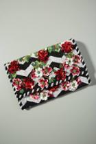 Anthropologie Climbing Roses Beaded Clutch