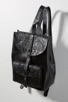 Anthropologie Embossed Leather Backpack