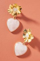 Nicola Bathie Jewelry Flower Heart Drop Earrings