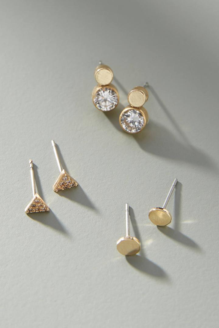 Anthropologie Metal Earrings Set