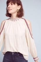 Maeve Magda Open-shoulder Blouse