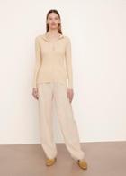 Vince Ribbed Long Sleeve Button Up Cardigan