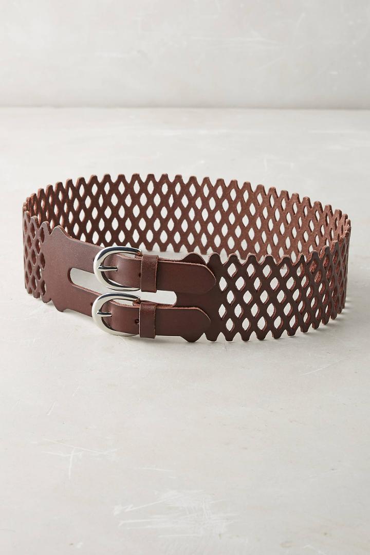 Linea Pelle Lattice Double-buckled Belt