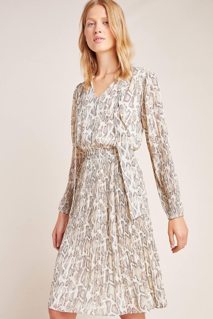 Current Air Olivia Snake-printed Maxi Dress