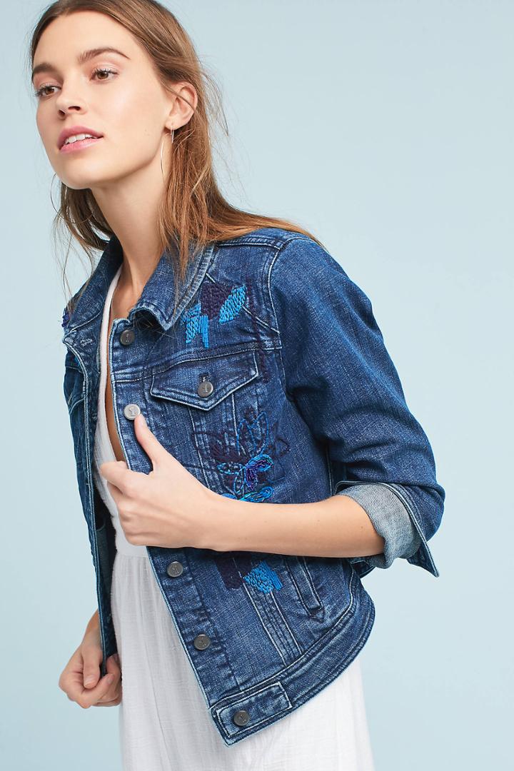 Pilcro And The Letterpress Pilco Sequined Denim Jacket