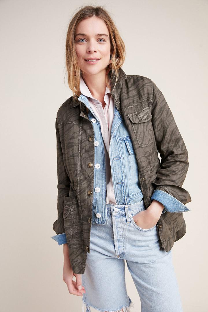 Marrakech Camo Linen Anorak