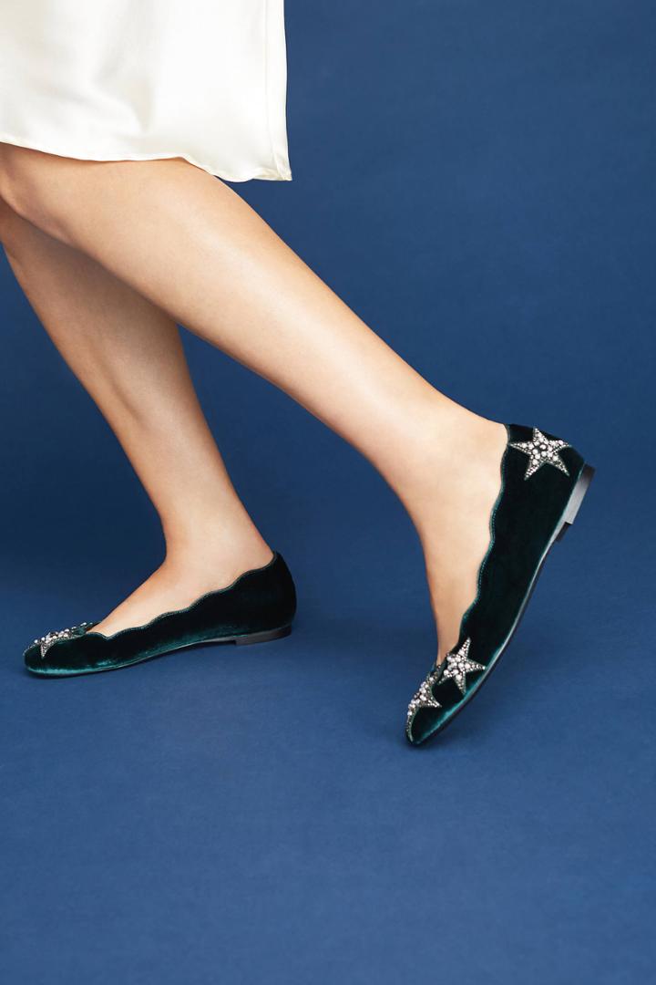 Lola Cruz Star Ballet Flats