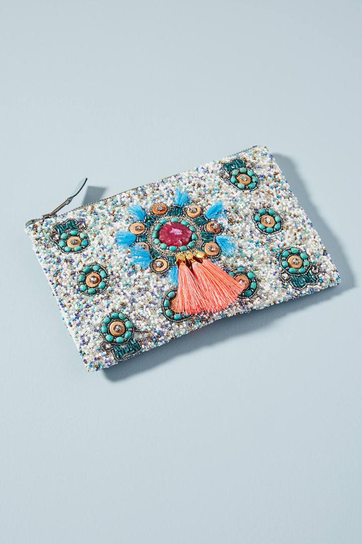 Anthropologie Kenna Beaded Pouch