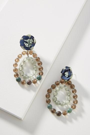 Anthropologie Ringed Rosie Drop Earrings