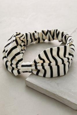 Anthropologie Cinched Stripe Turban Band